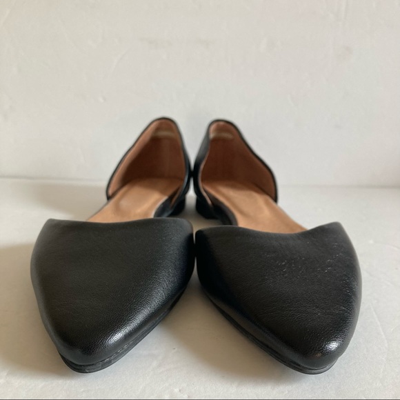NEW NWOT J. Jill D'Orsay Flats Women 9 Pointed Toe Black Leather Business Casual - Picture 8 of 16